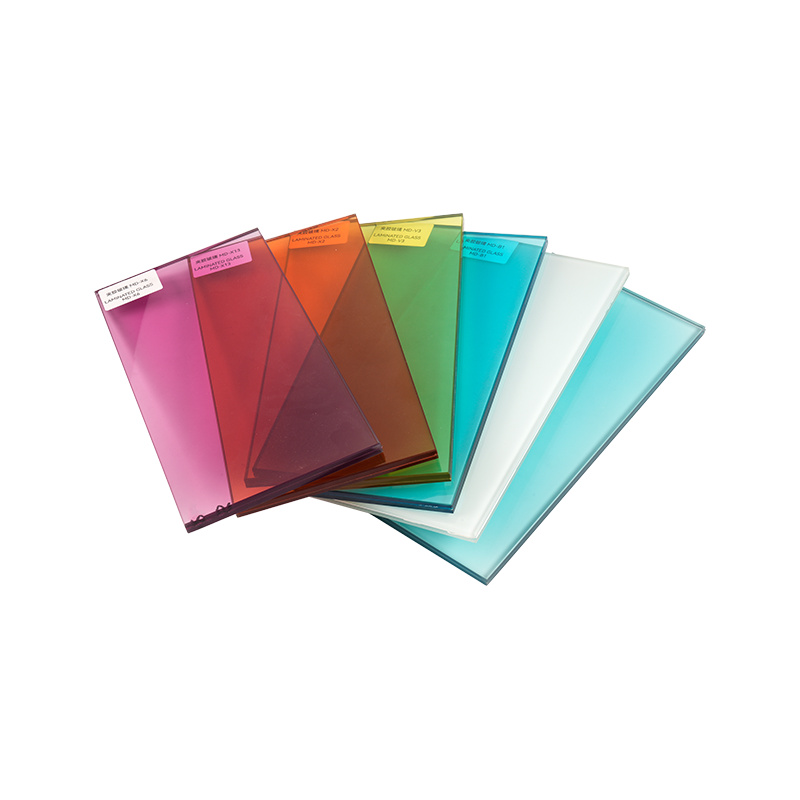 EVA și PVB Film Culori disponibile sticlă laminată colorată cu radiații
